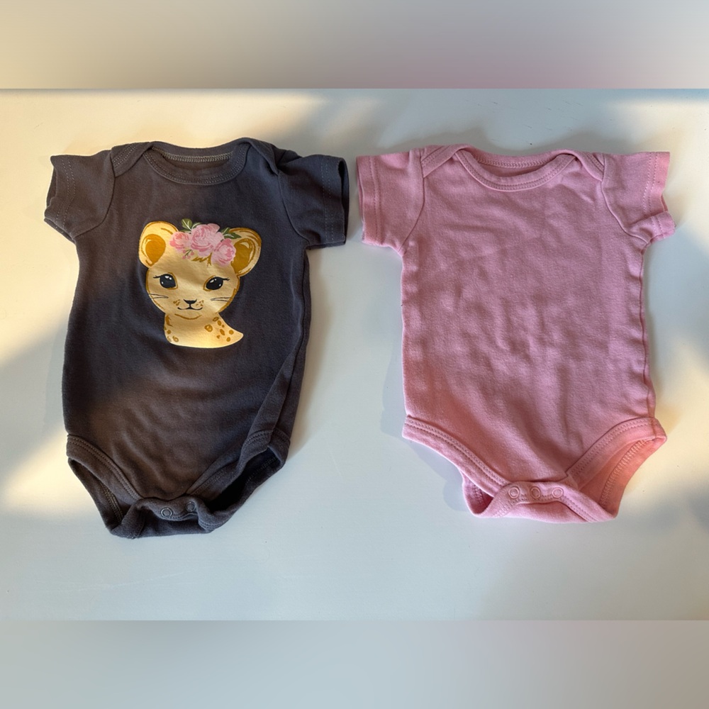 Hudson Baby Cotton Short Sleeve Bodysuits, 2-Pack, Size 0-3 Months